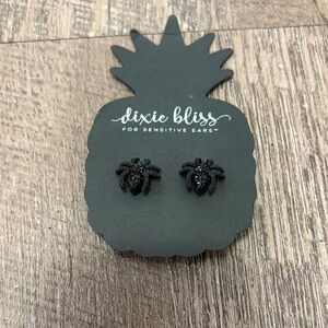 Black Spider Earrings